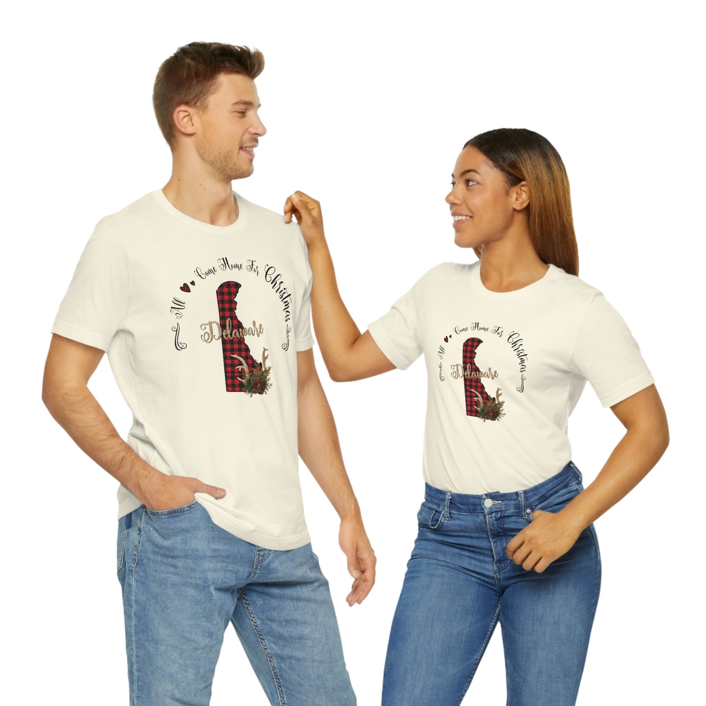 All Come Home for Christmas Delaware Short Sleeve T-shirt