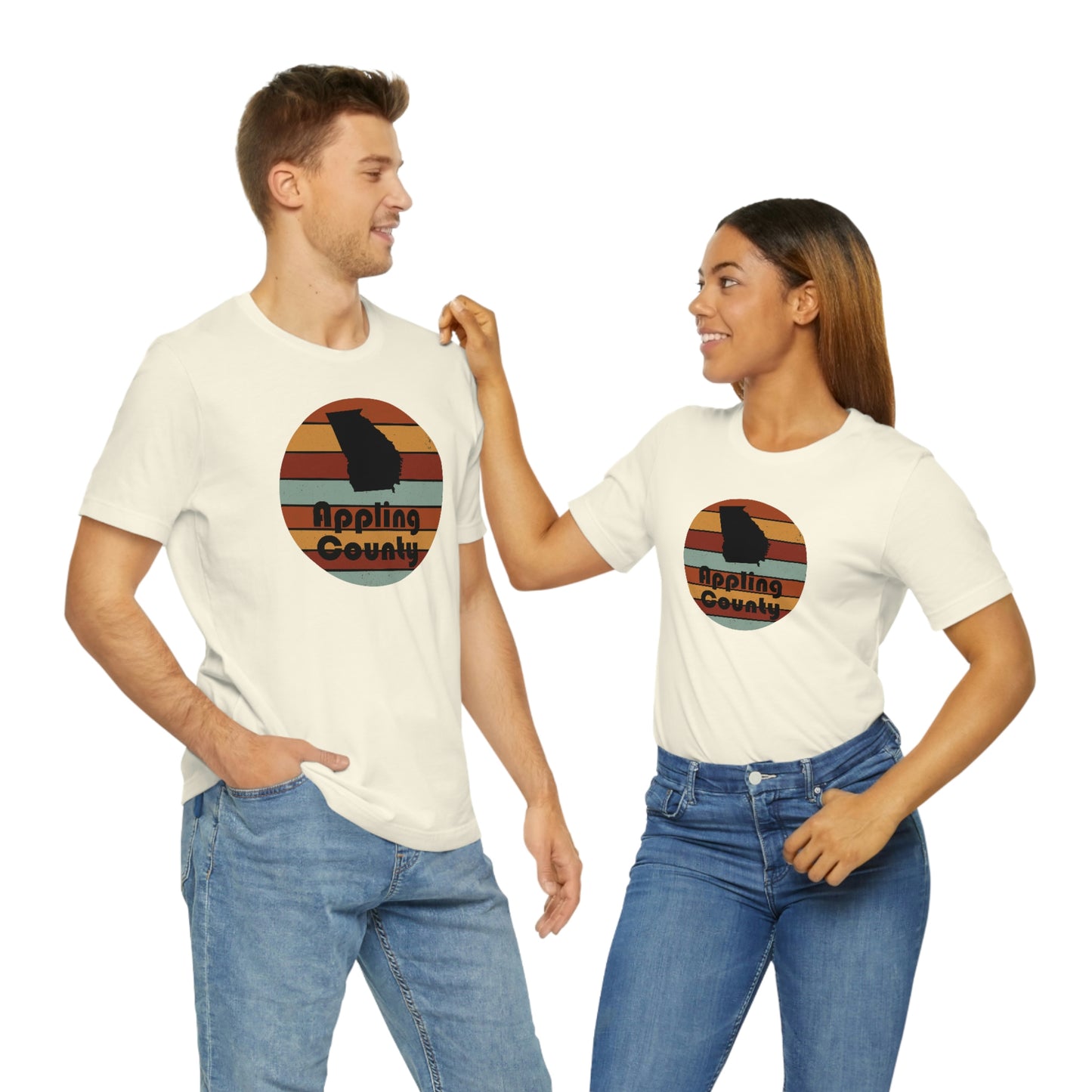 Appling County Georgia Retro Sunset Unisex Jersey Short Sleeve Tee Tshirt T-shirt