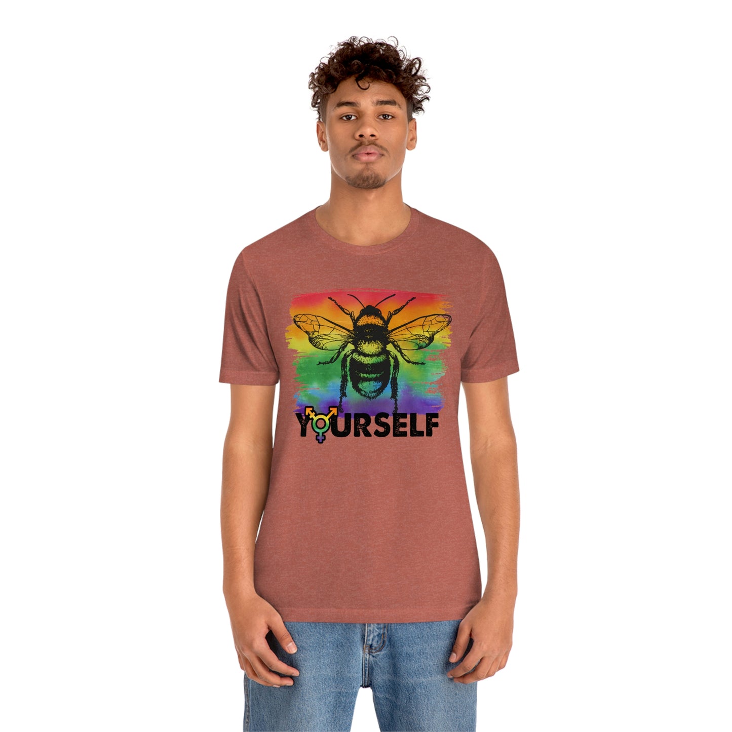 Bee Yourself LGBTQIA Print Unisex Jersey Short Sleeve Tee