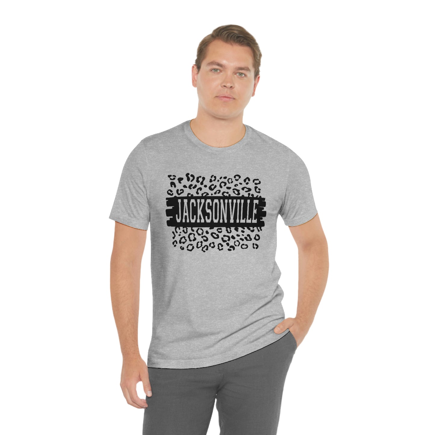 Jacksonville Leopard Print Florida Short Sleeve T-shirt
