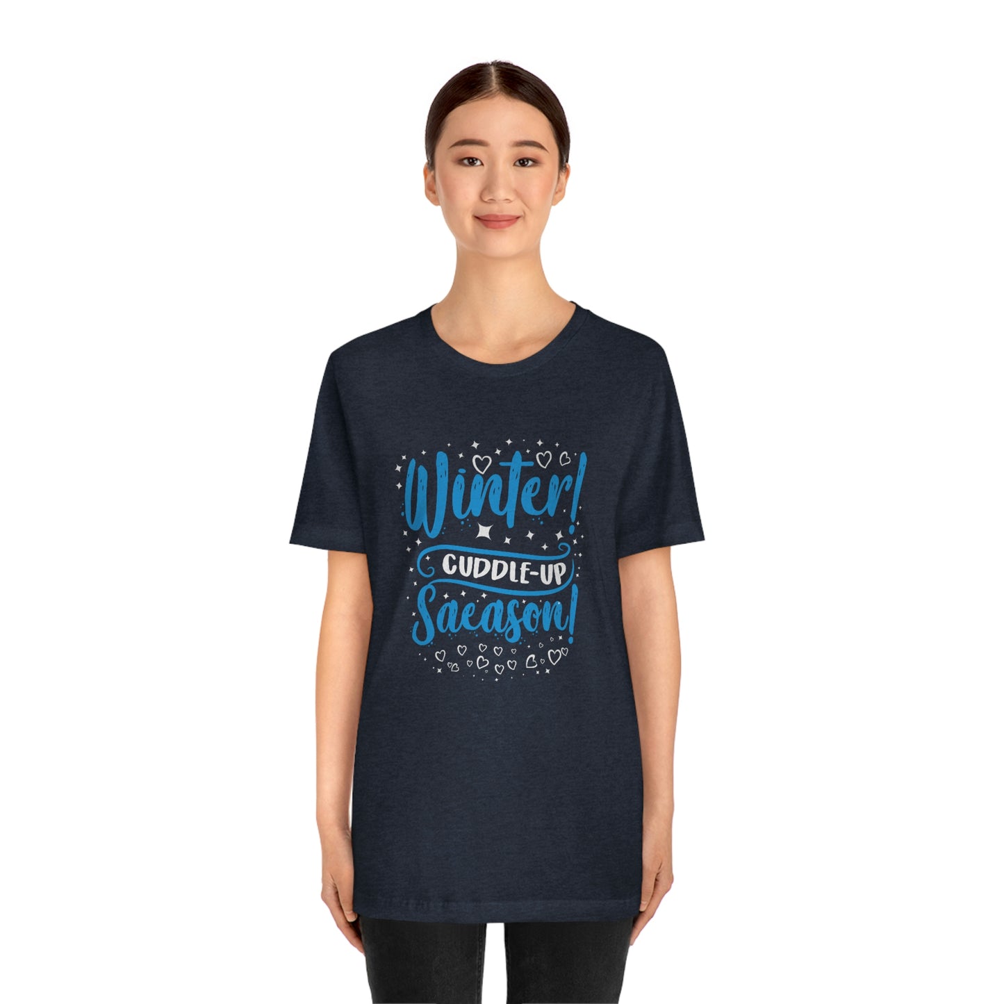 Winter Cuddle Up Season Print Unisex Jersey Short Sleeve Tee