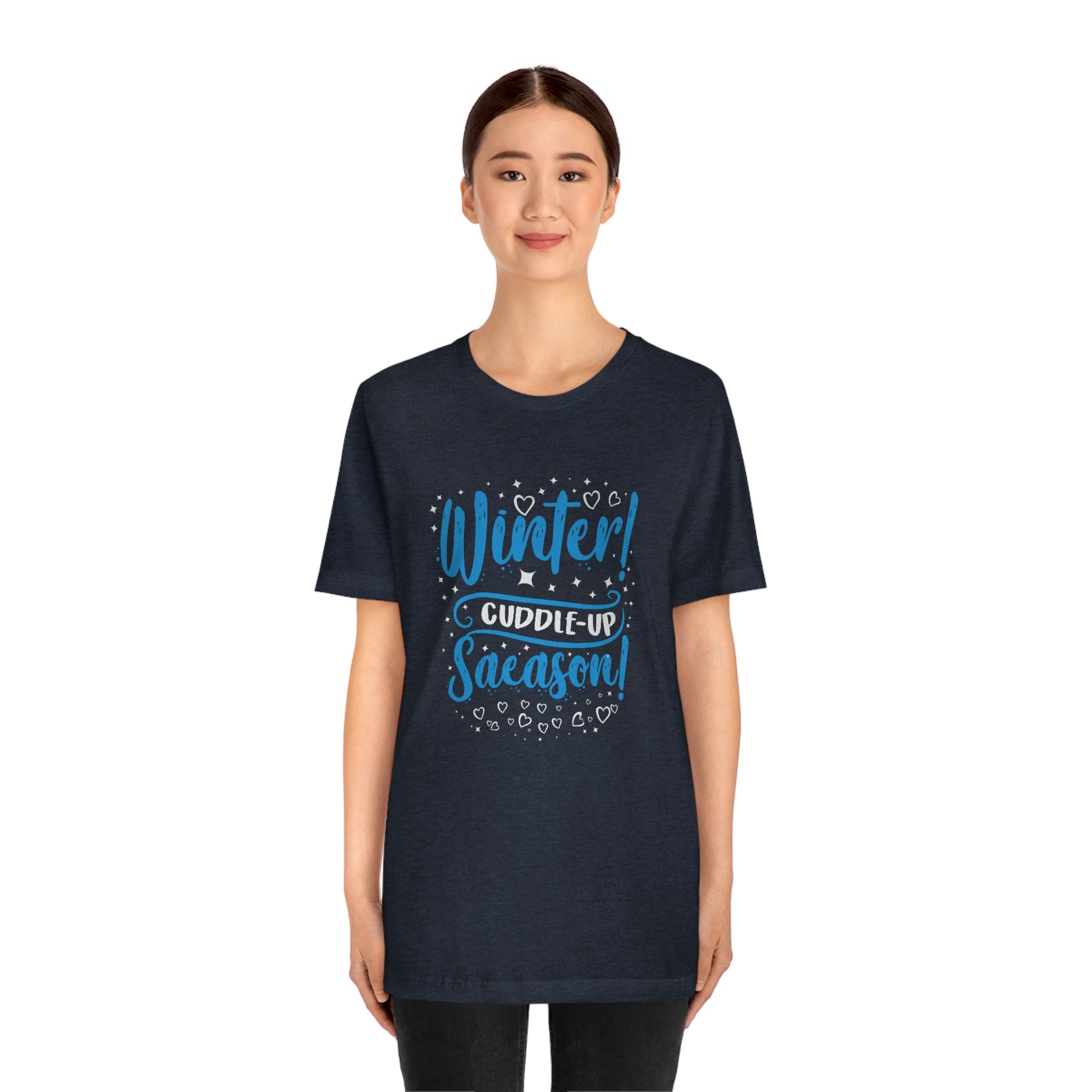 Winter Cuddle Up Season Print Unisex Jersey Short Sleeve Tee