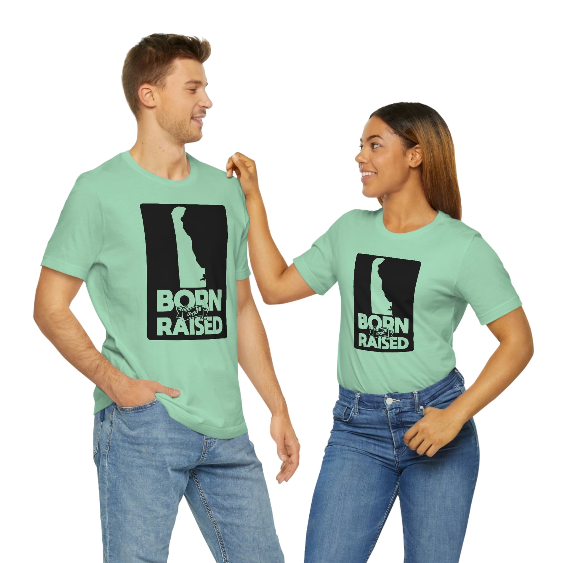 Delaware Born and Raised Short Sleeve  T-shirt
