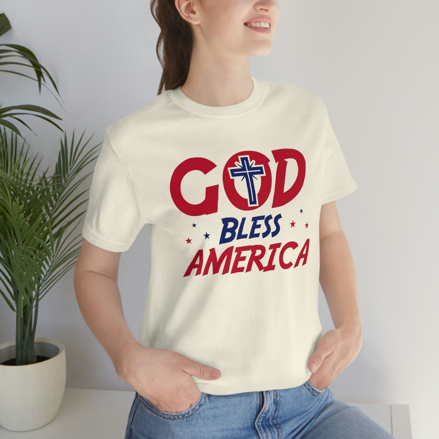 God Bless America Unisex Jersey Short Sleeve Tee
