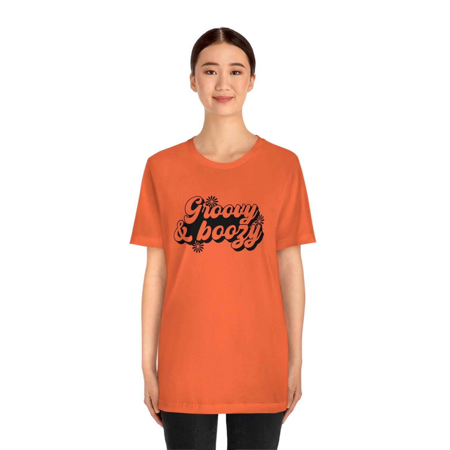 Groovy and Boozy Unisex Jersey Short Sleeve Tee