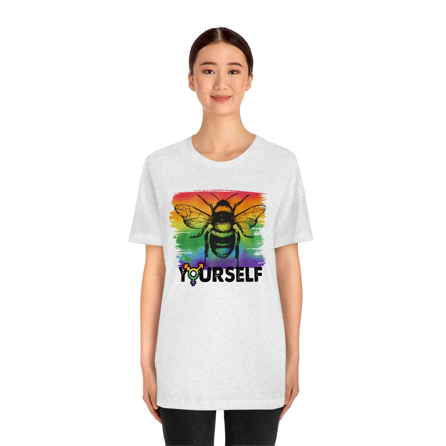 Bee Yourself LGBTQIA Print Unisex Jersey Short Sleeve Tee