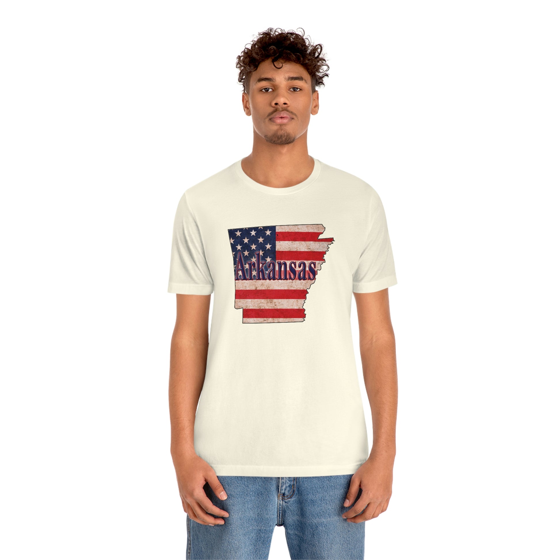 Arkansas US Flag Unisex Jersey Short Sleeve Tee Tshirt T-shirt