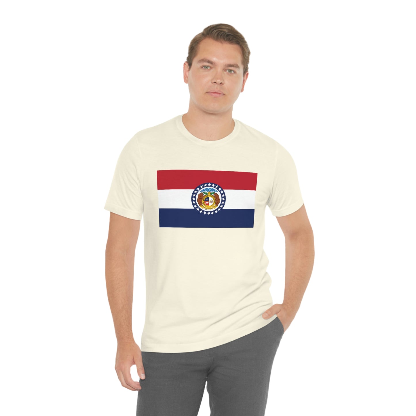 Missouri Flag Unisex Jersey Short Sleeve Tee Tshirt T-shirt
