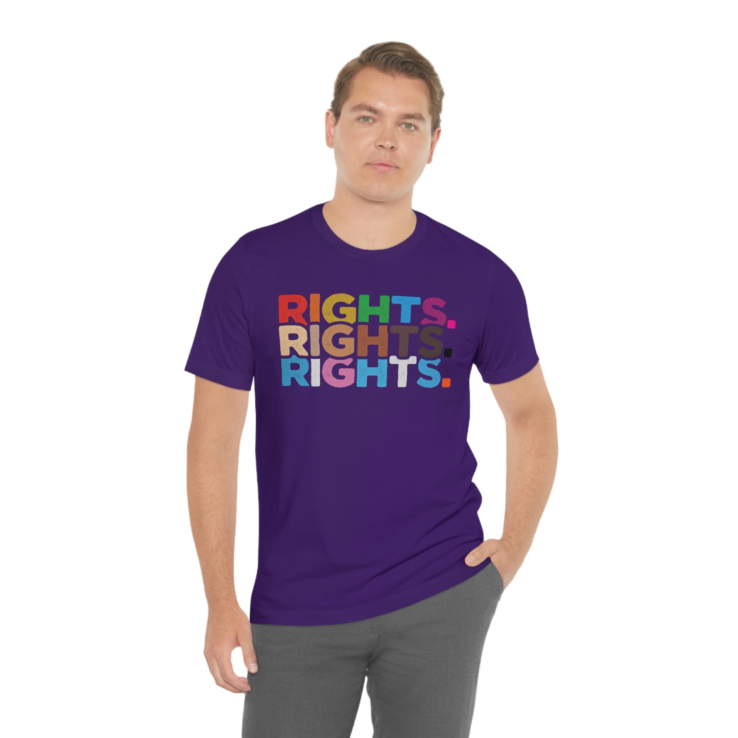 Rights. Rights. Rights. LGBTQIA Unisex Jersey Short Sleeve Tee