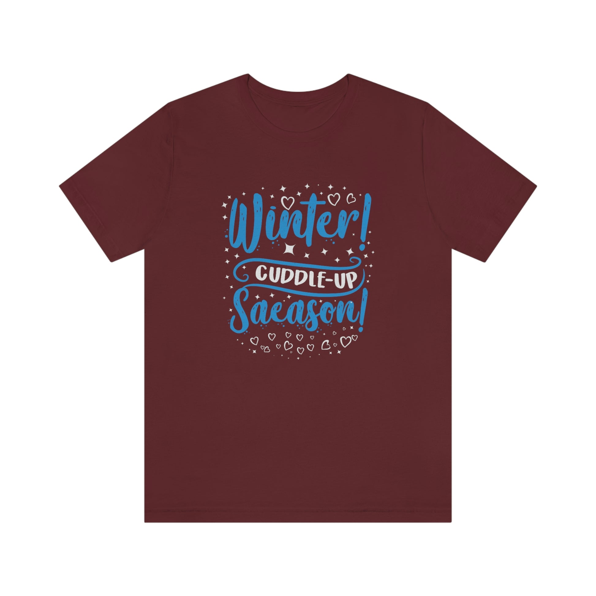 Winter Cuddle Up Season Print Unisex Jersey Short Sleeve Tee