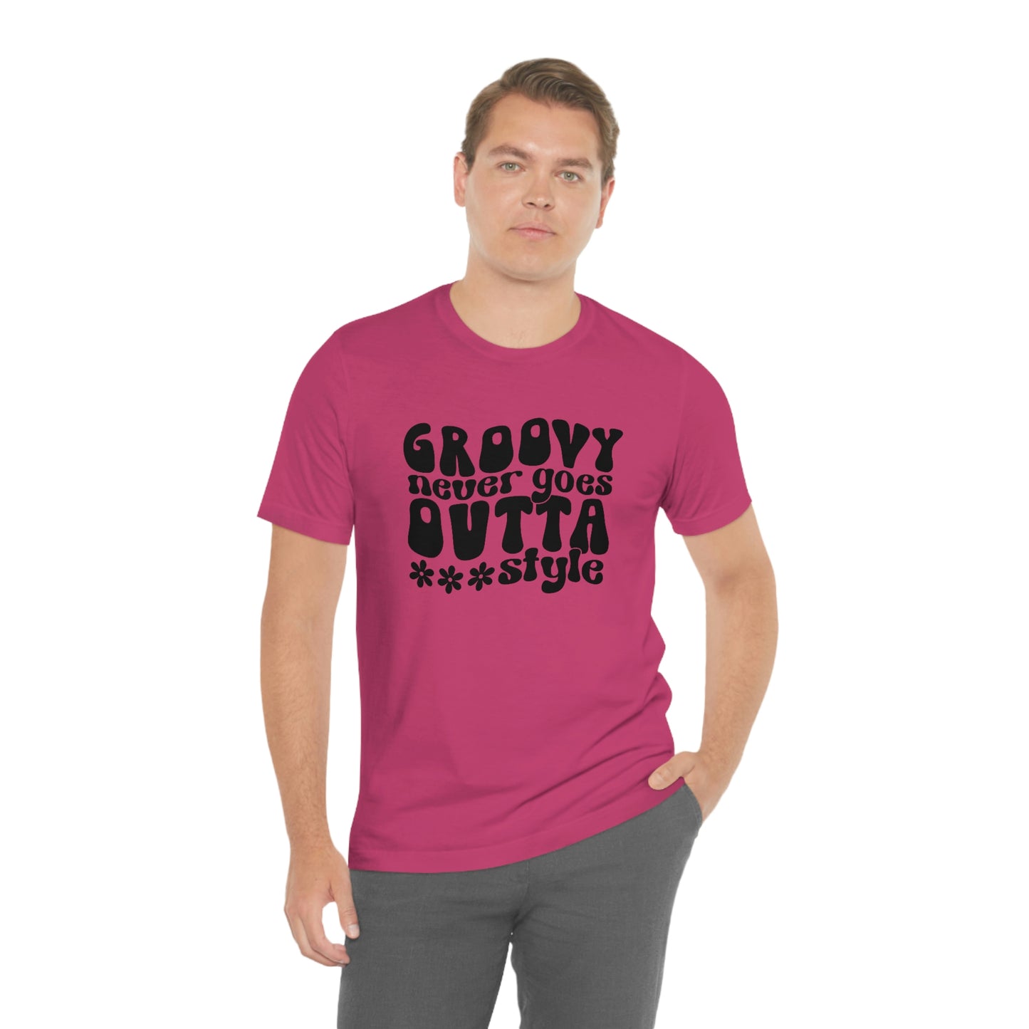Groovy Never Goes Out of Style Unisex Jersey Short Sleeve Tee