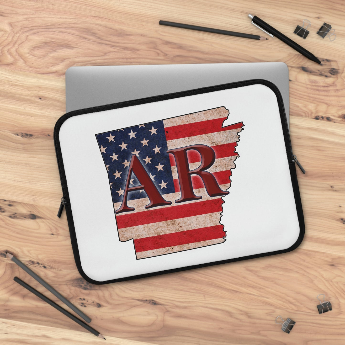 Arkansas US Flag AR Laptop Sleeve