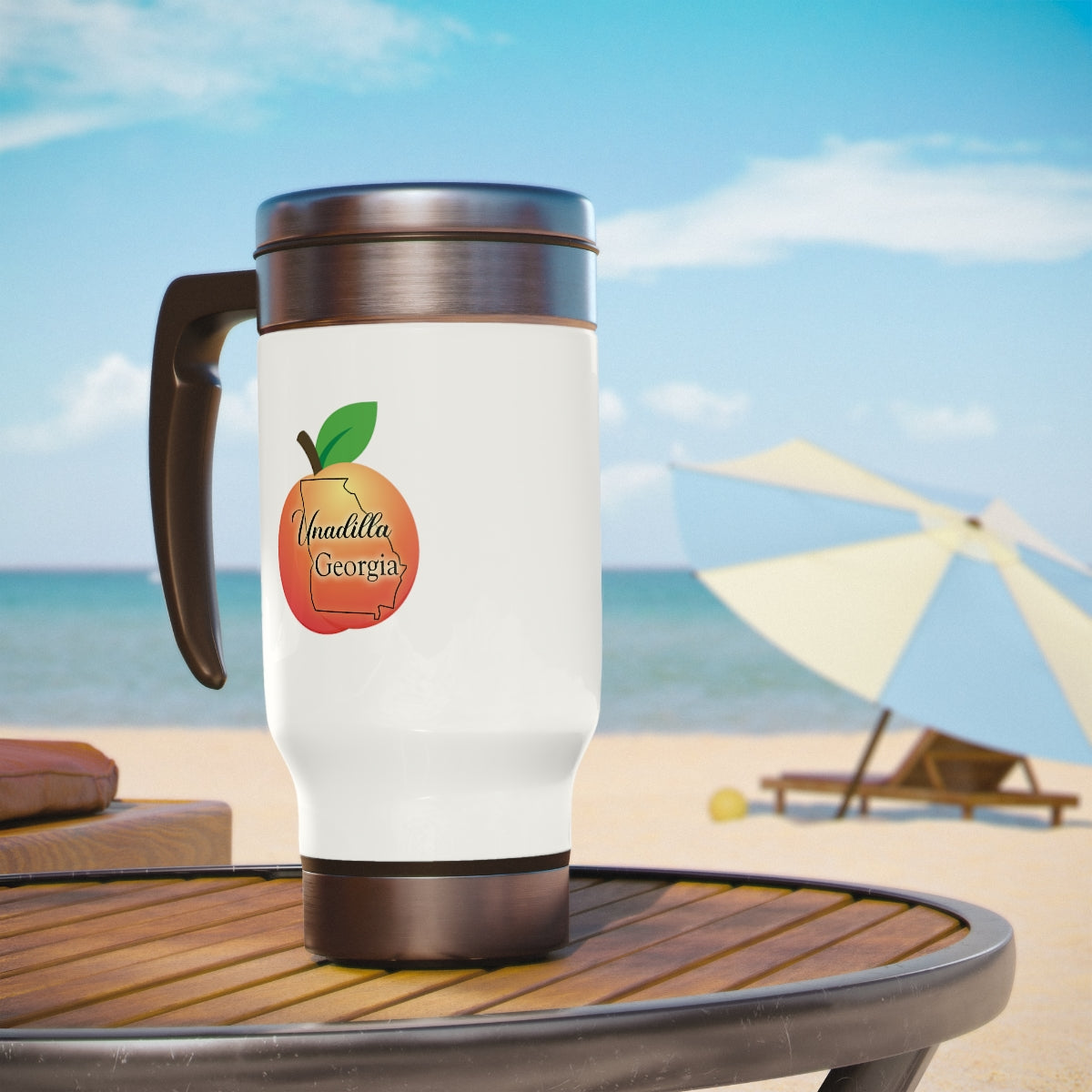 Unadilla Georgia Stainless Steel Travel Mug with Handle, 14oz