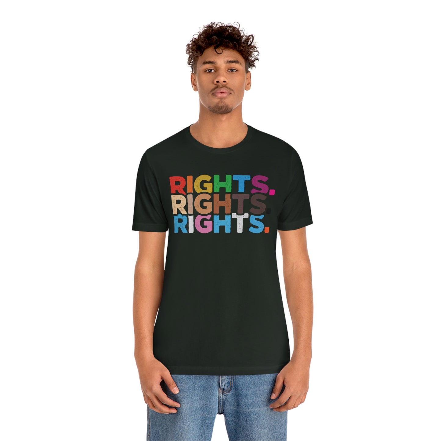 Rights. Rights. Rights. LGBTQIA Unisex Jersey Short Sleeve Tee
