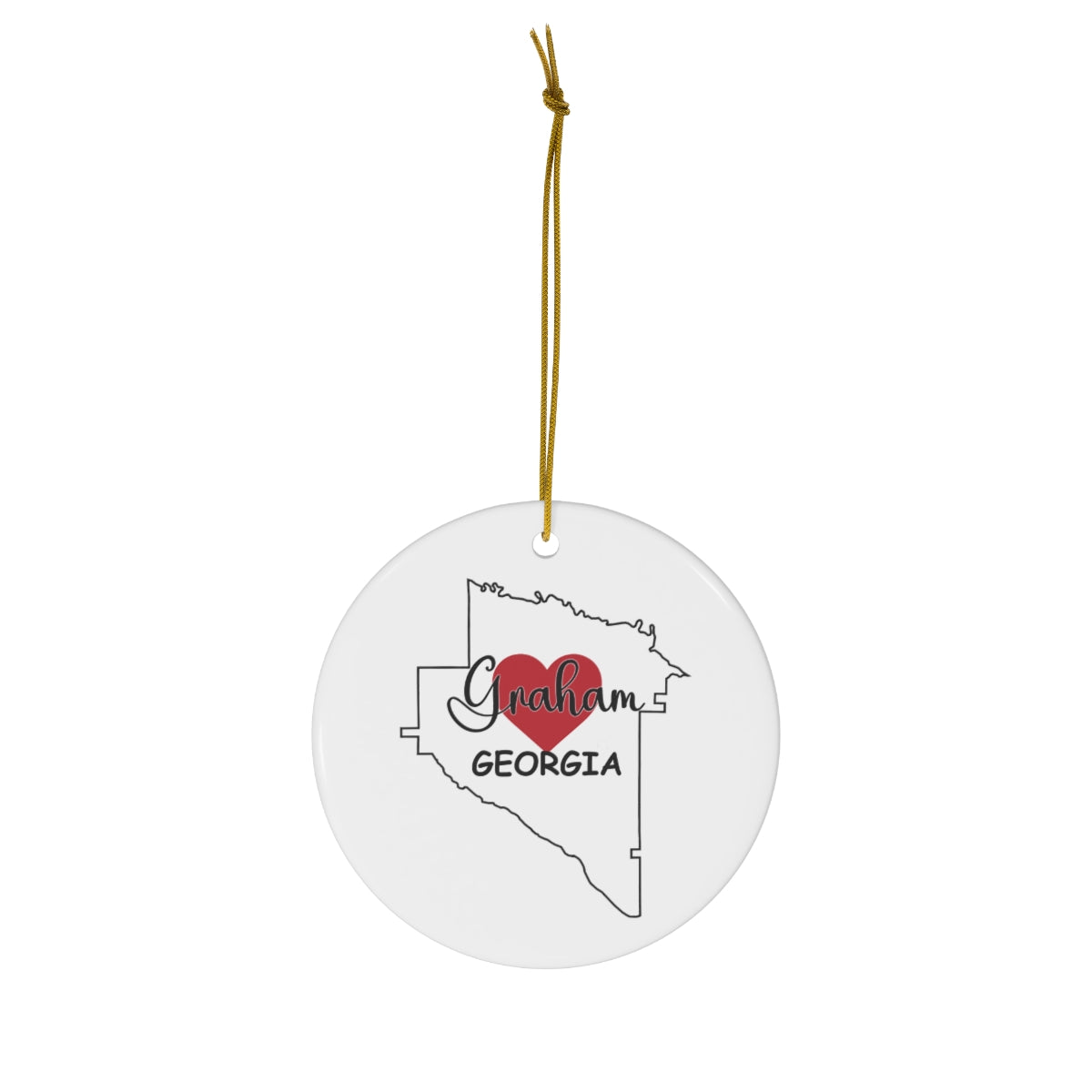 Graham Georgia Ceramic Ornament, 1-Pack
