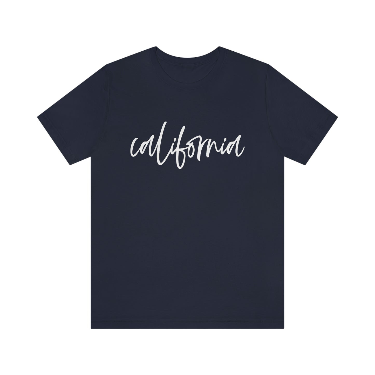 California White Script Unisex Jersey Short Sleeve T-shirt