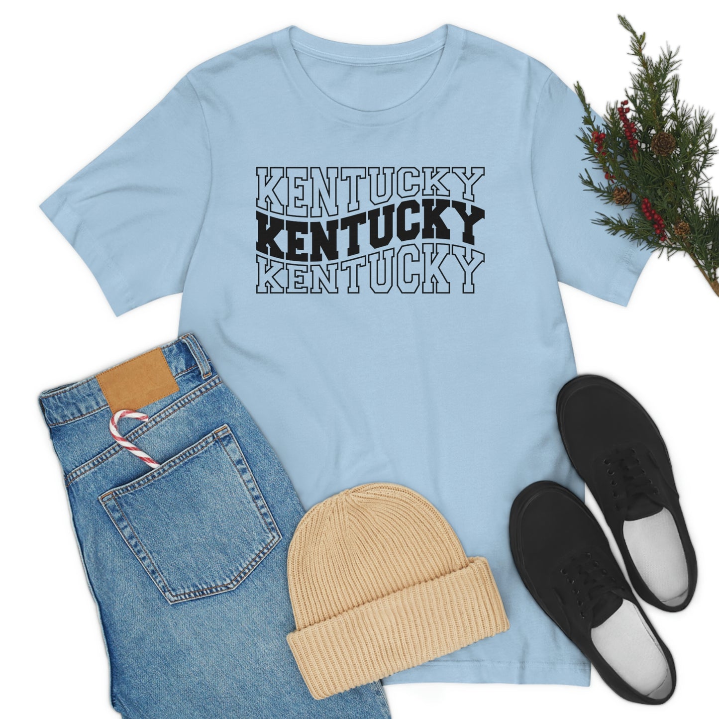 Kentucky Varsity Letters Triple Wavy Short Sleeve T-shirt