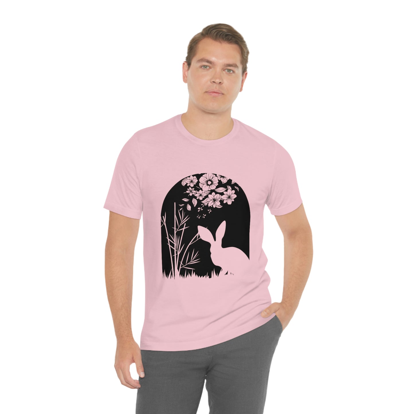 Bunny Silhouette Spring Rabbit Unisex Jersey Short Sleeve Tee