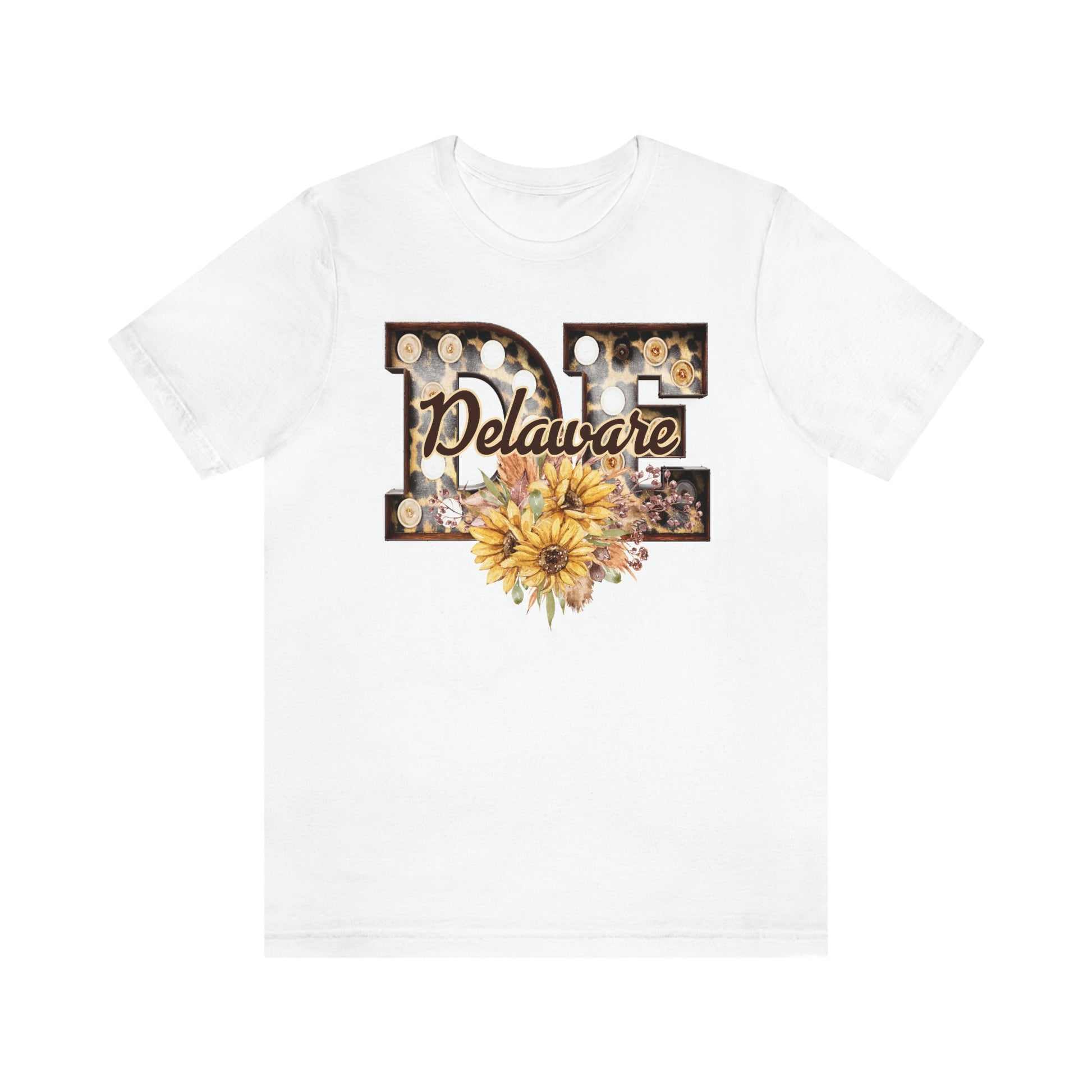 Delaware with Sunflowers Short Sleeve  T-shirt