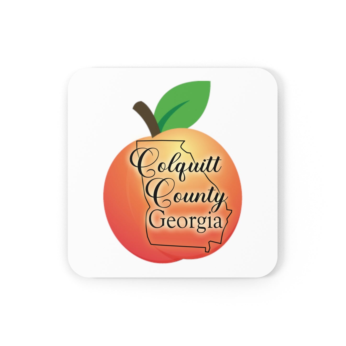 Colquitt County Georgia Corkwood Coaster Set