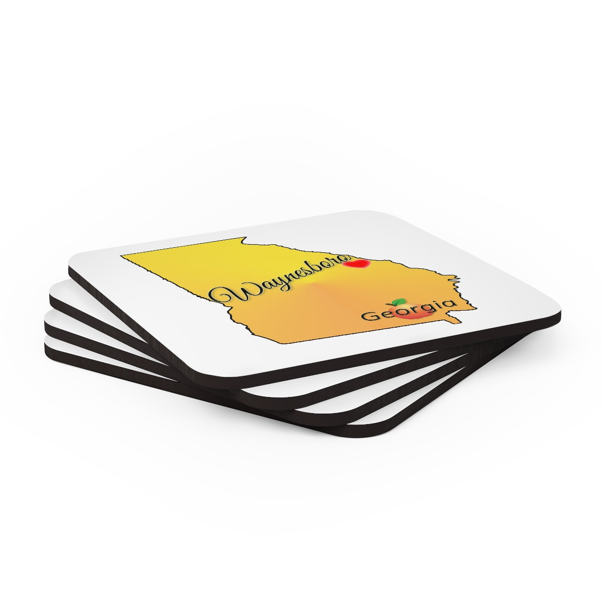 Waynesboro Georgia Corkwood Coaster Set