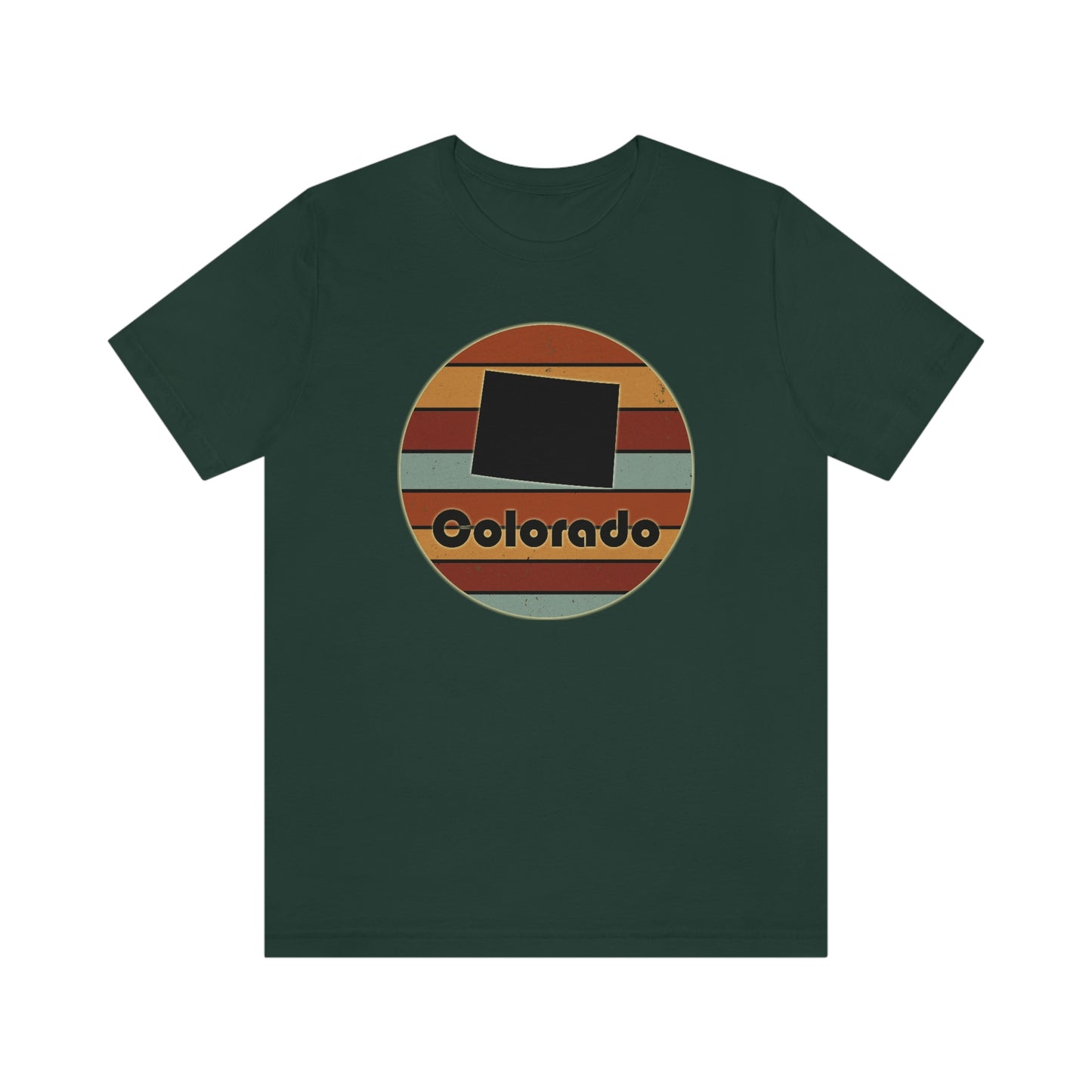 Colorado Retro Sunset Unisex Jersey Short Sleeve Tee Tshirt T-shirt