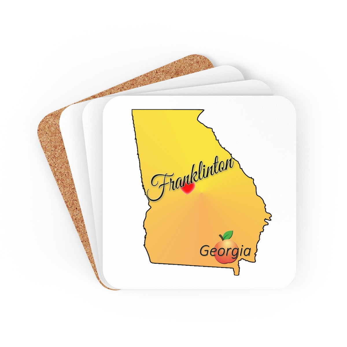 Franklinton Georgia Corkwood Coaster Set