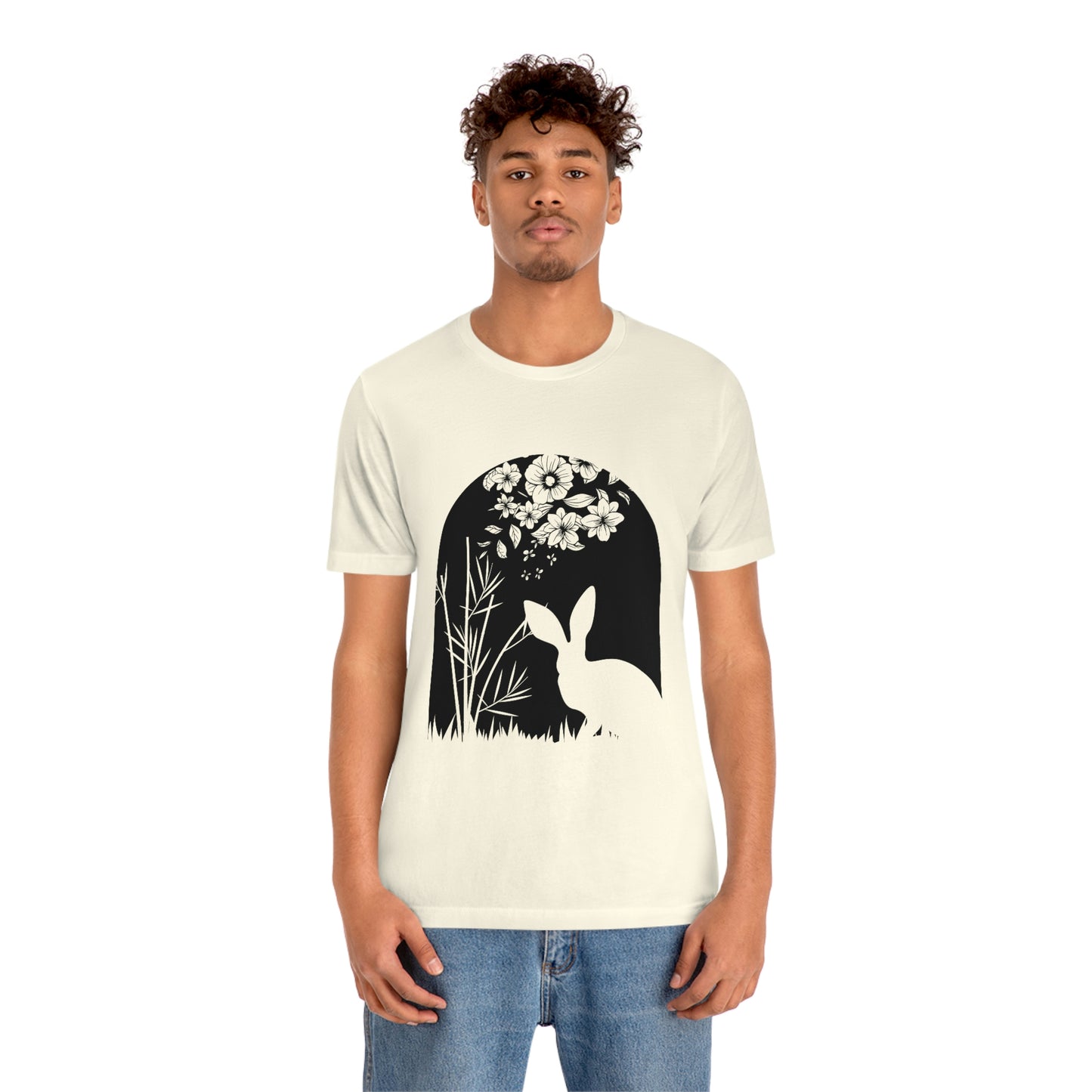 Bunny Silhouette Spring Rabbit Unisex Jersey Short Sleeve Tee