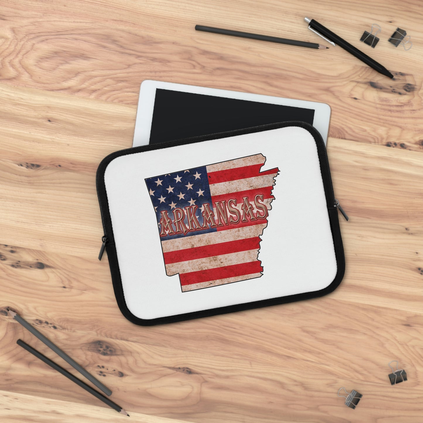 Arkansas US Flag Laptop Sleeve