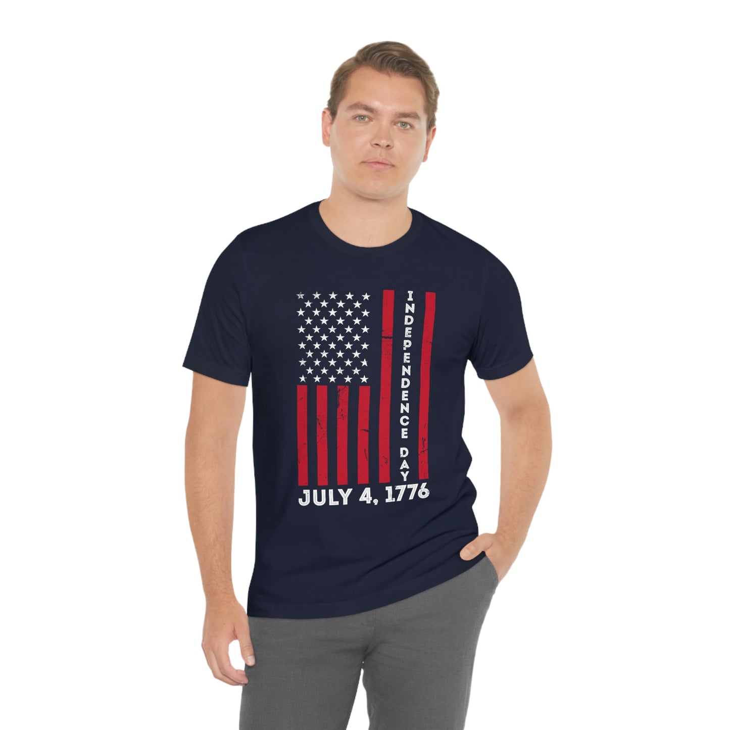 Independence Day Flag July 4th 1776 Unisex Jersey Short Sleeve Tee