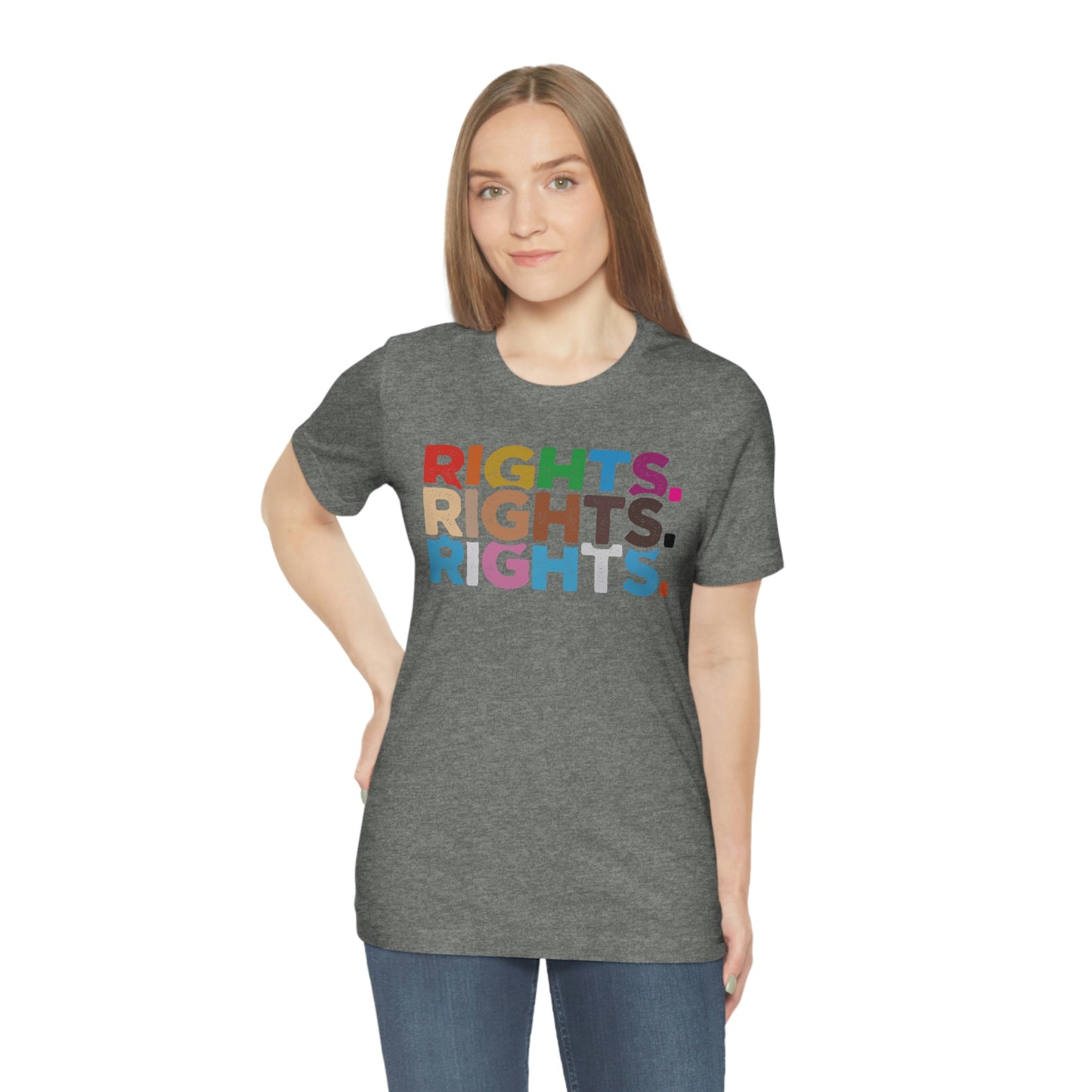 Rights. Rights. Rights. LGBTQIA Unisex Jersey Short Sleeve Tee