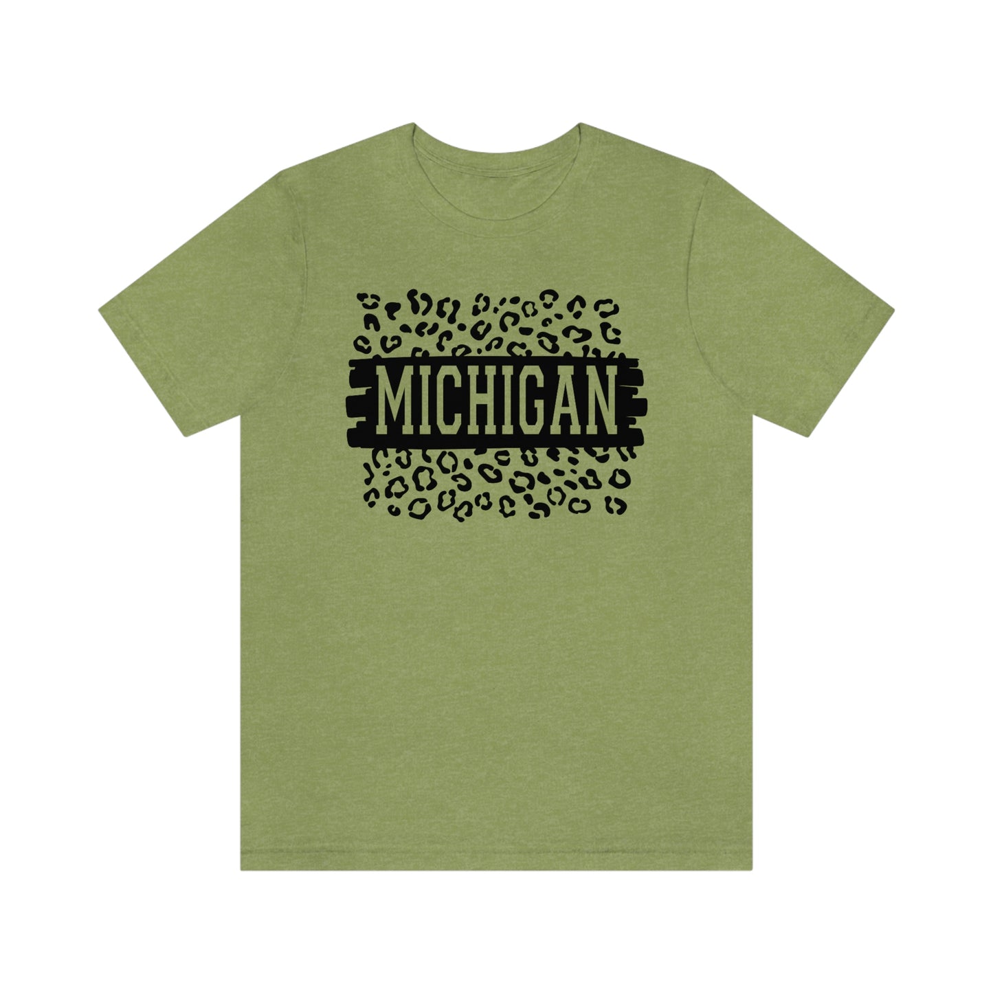 Michigan Leopard Print Short Sleeve T-shirt