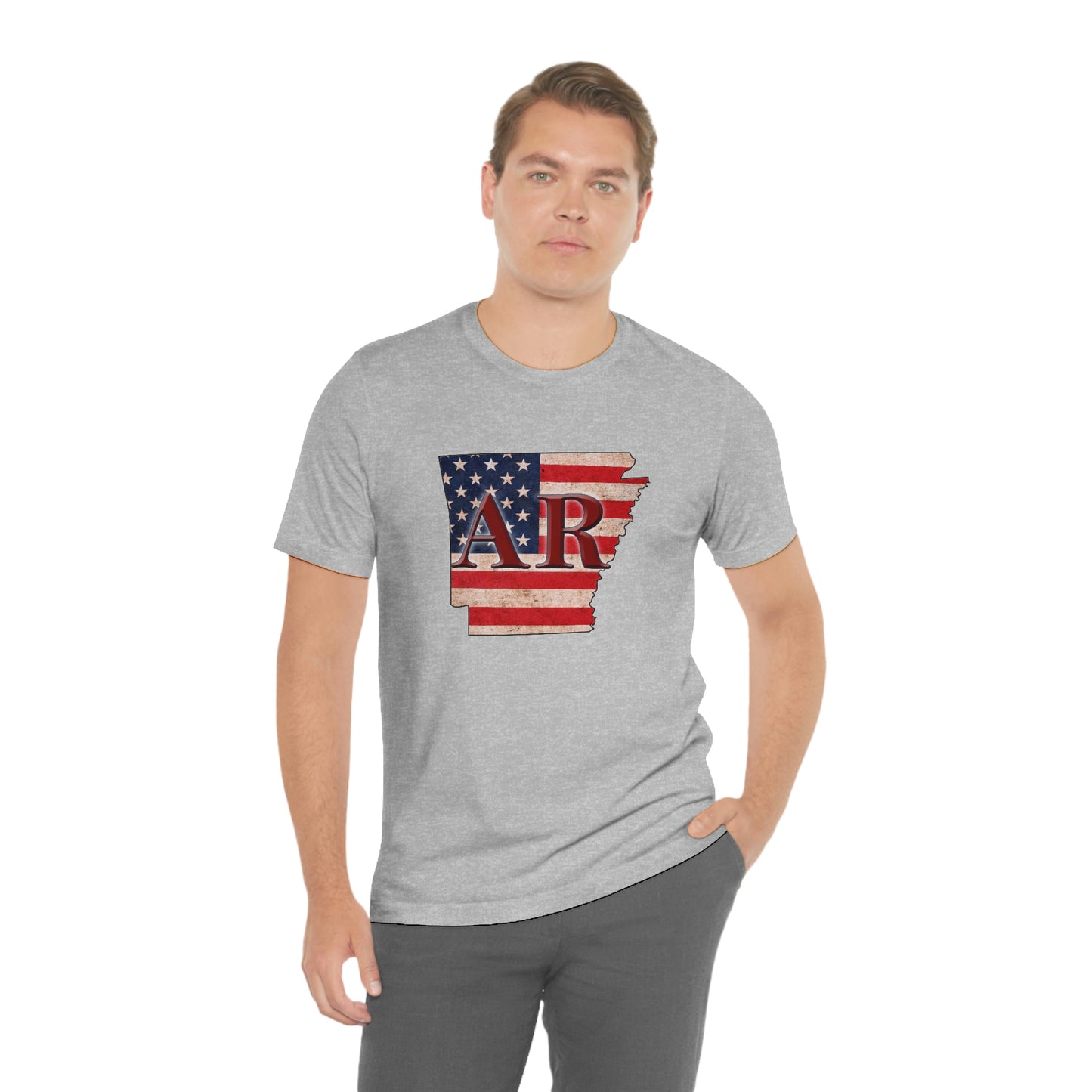 Arkansas AR US Flag Unisex Jersey Short Sleeve Tee Tshirt T-shirt