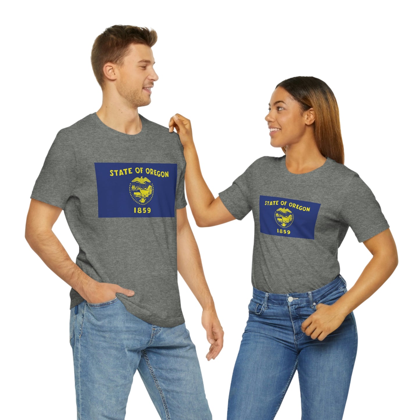 Oregon Flag Unisex Jersey Short Sleeve Tee Tshirt T-shirt