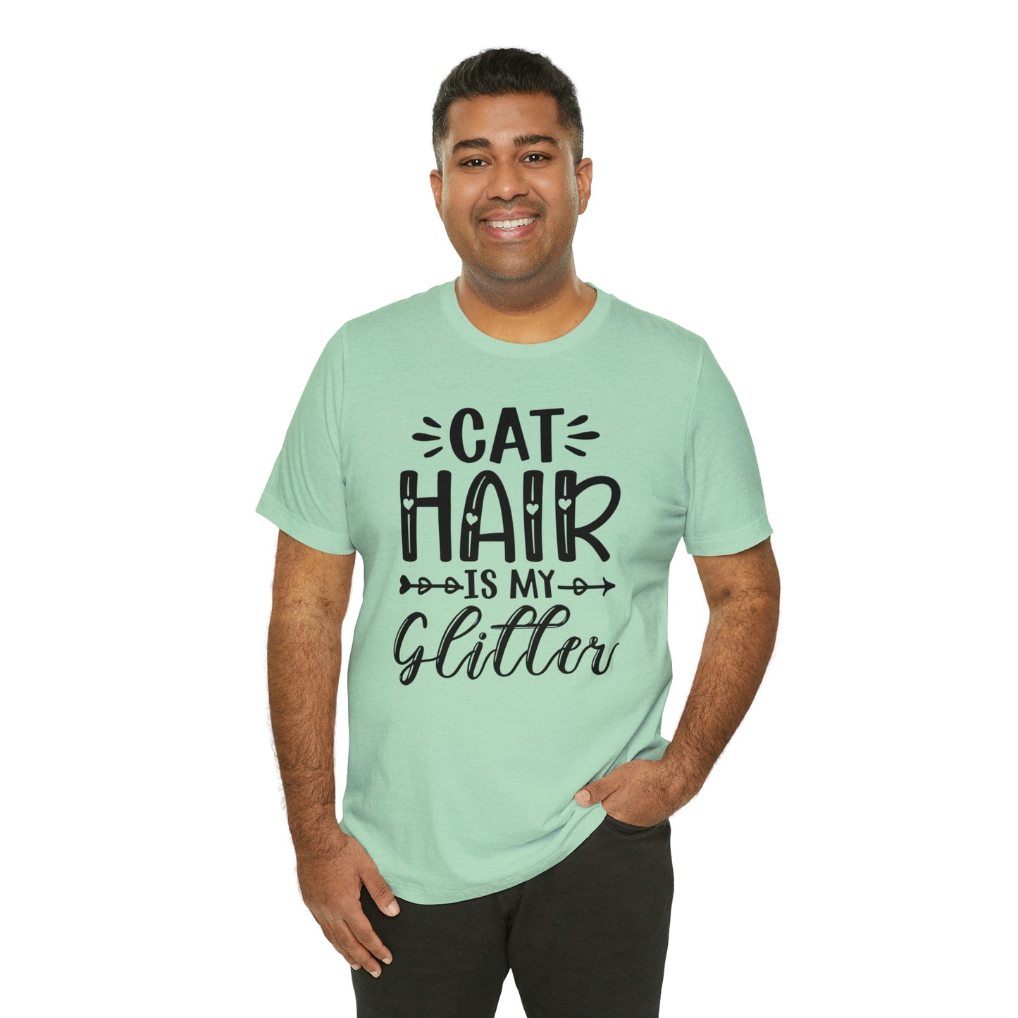 Cat Hair is my Glitter Short Sleeve T-shirt