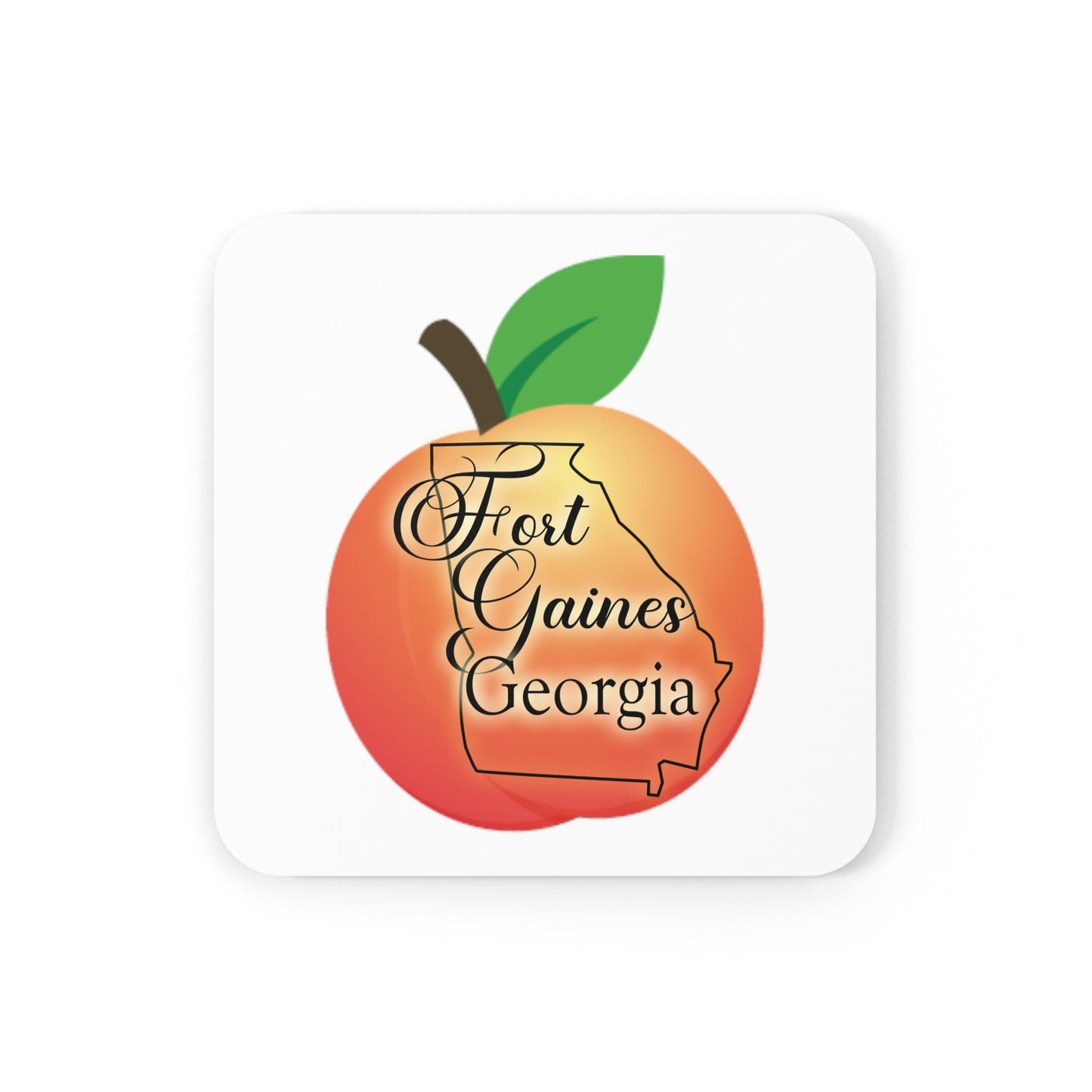 Fort Gaines Georgia Corkwood Coaster Set