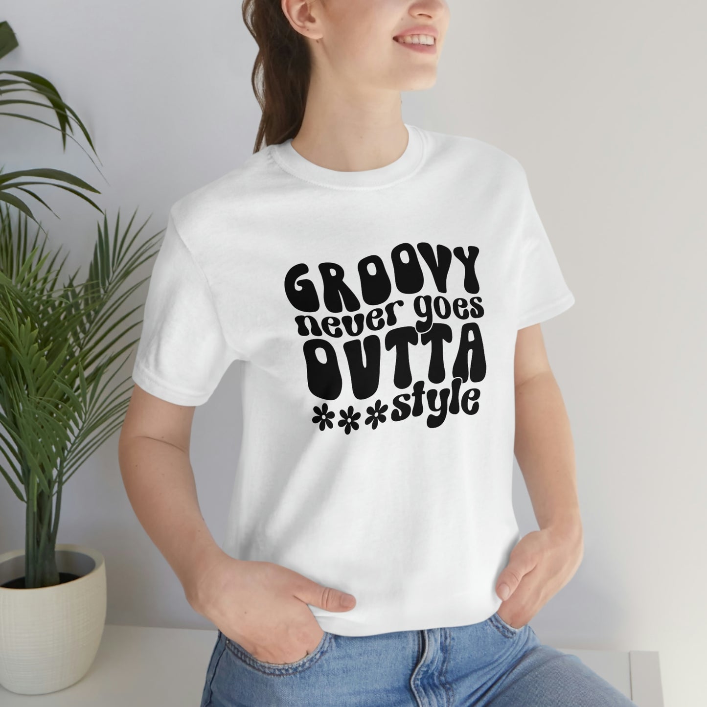 Groovy Never Goes Out of Style Unisex Jersey Short Sleeve Tee