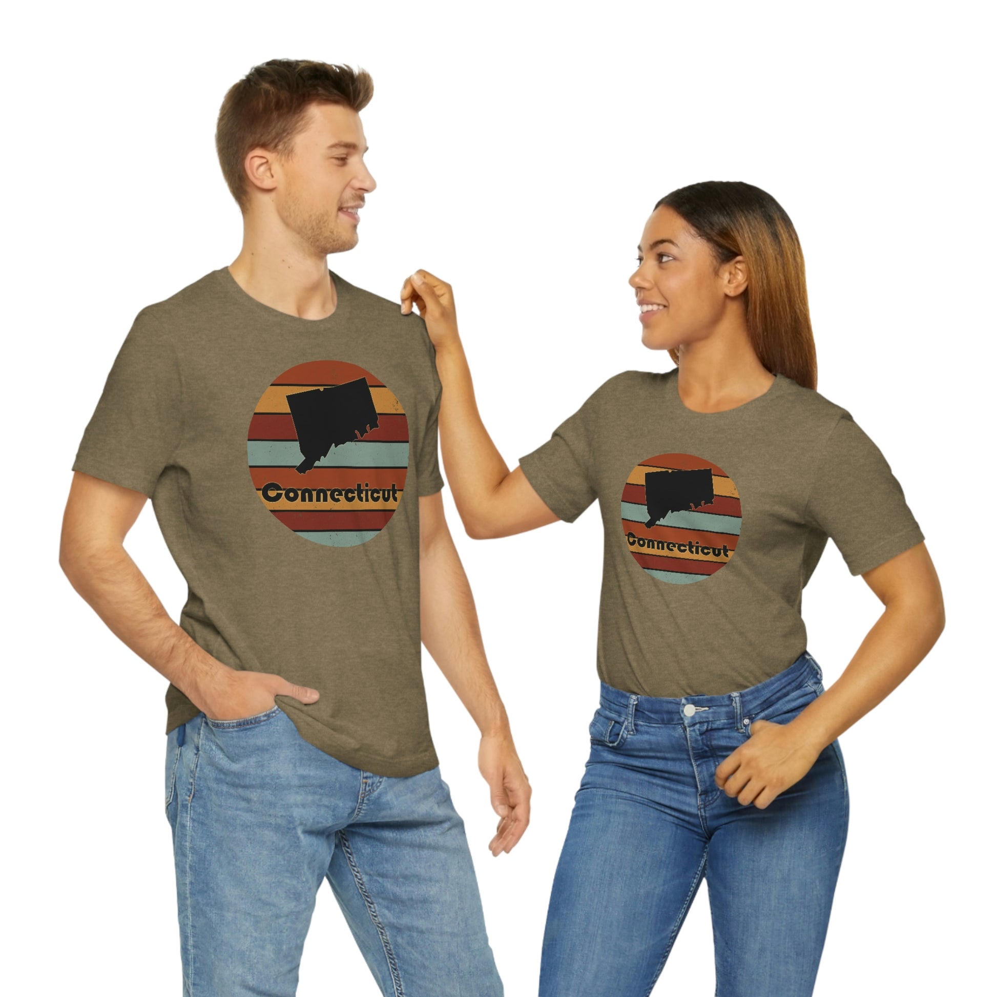 Connecticut Retro Sunset Short Sleeve  T-shirt