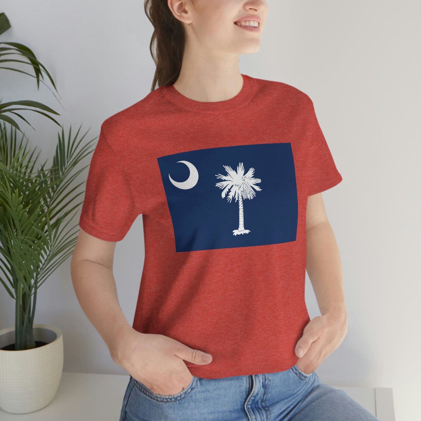 South Carolina Flag Unisex Jersey Short Sleeve Tee Tshirt T-shirt