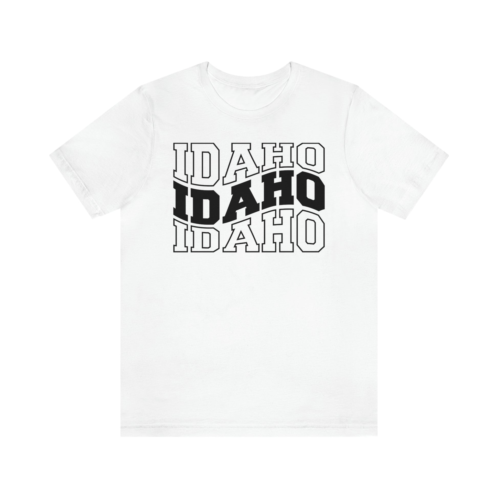 Idaho Varsity Letters Wavy Short Sleeve T-shirt