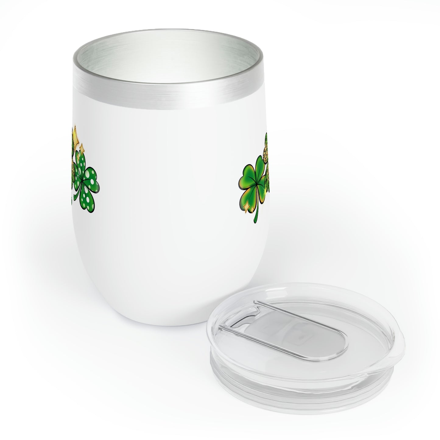 Triple Shamrock St. Patrick's Day Chill Wine Tumbler