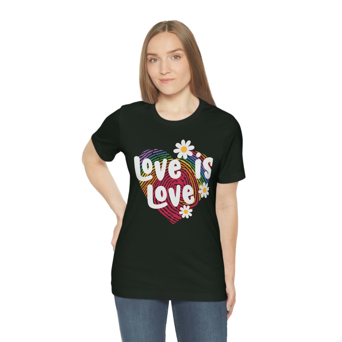 Love is Love Print Unisex Jersey Short Sleeve Tee