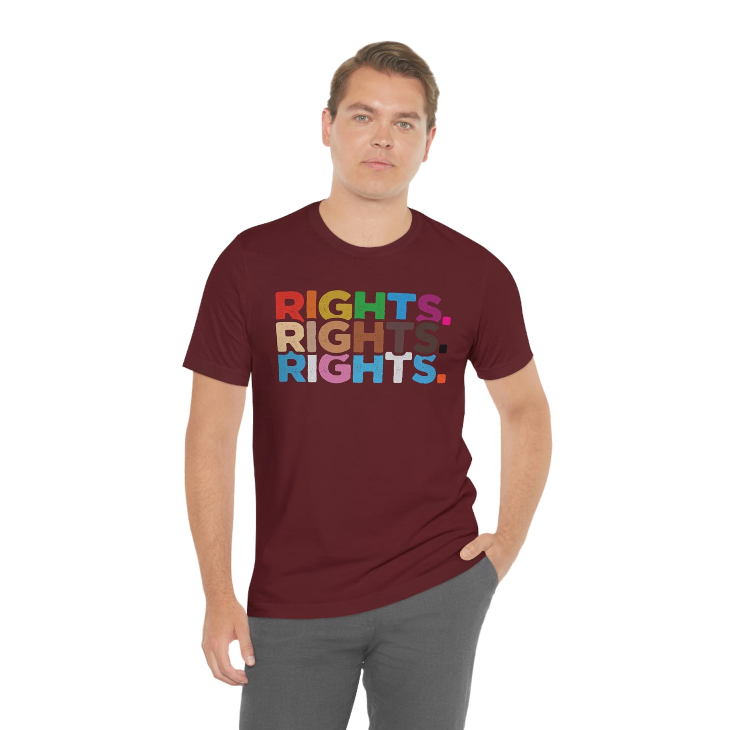 Rights. Rights. Rights. LGBTQIA Unisex Jersey Short Sleeve Tee