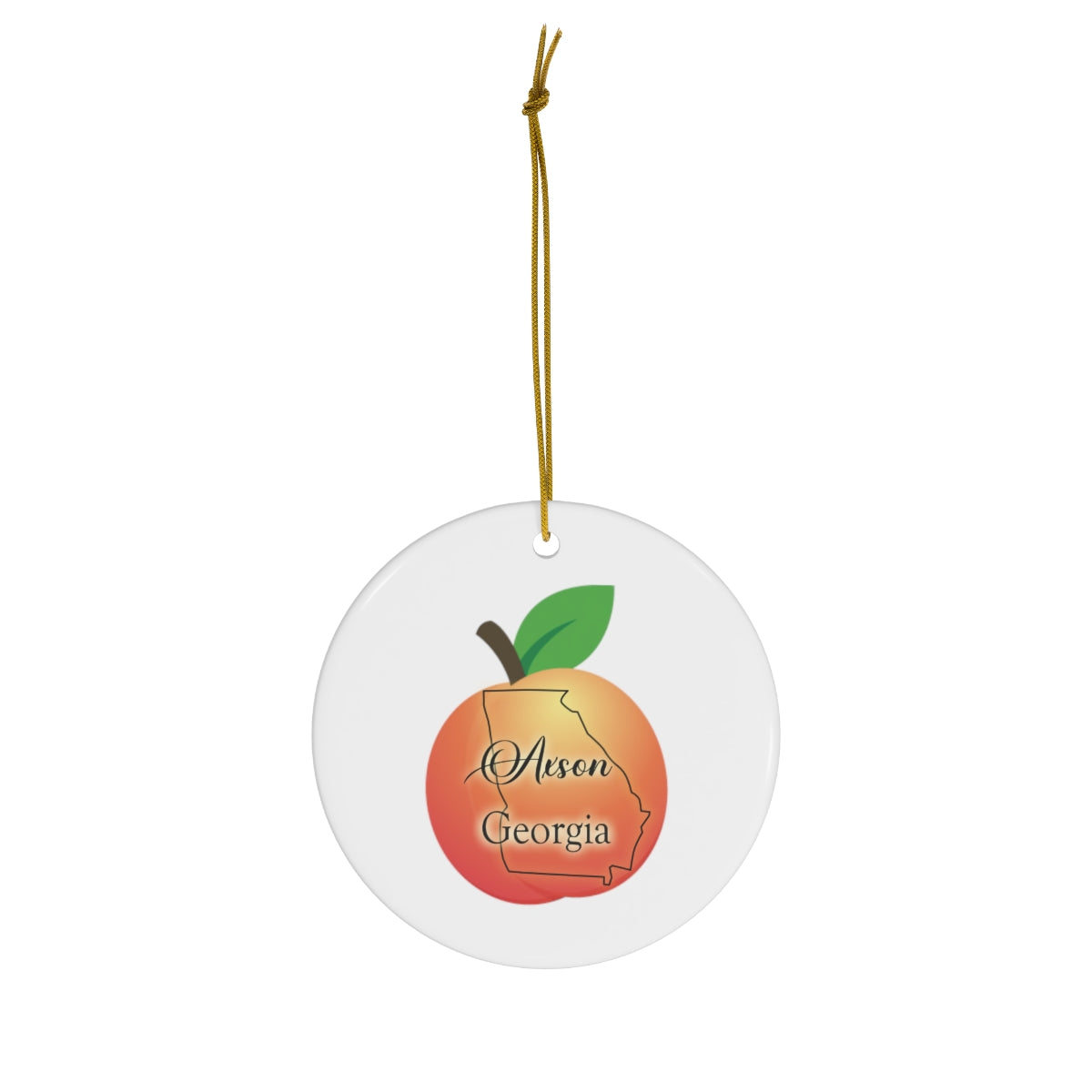Axson Georgia Ceramic Ornament, 1-Pack