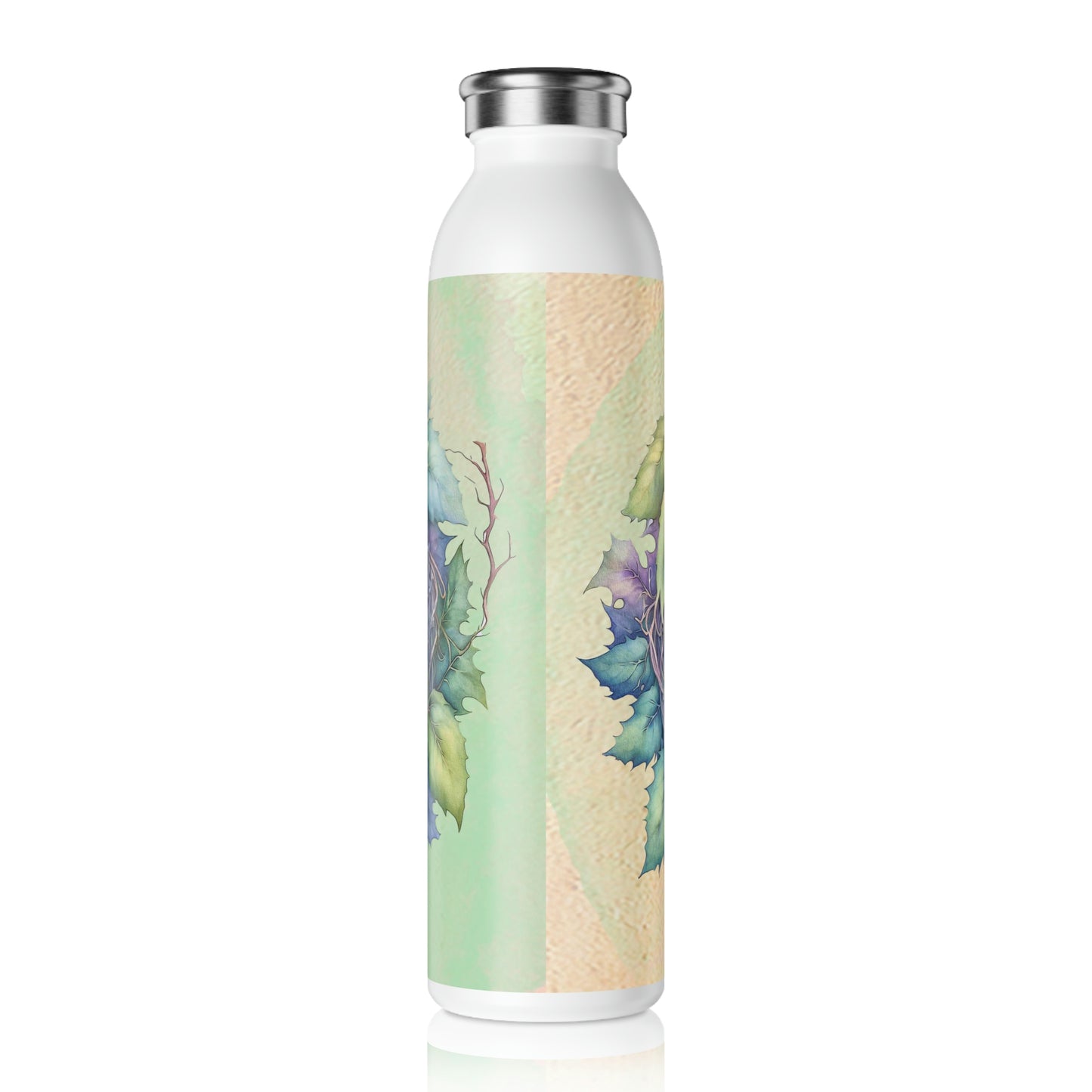Spring Pentacle Watercolor Slim Water Bottle