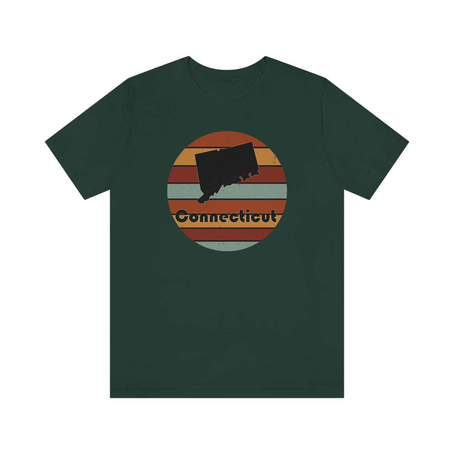 Connecticut Retro Sunset Short Sleeve T-shirt