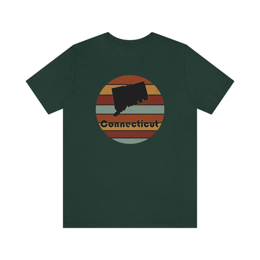 Connecticut Retro Sunset Short Sleeve  T-shirt