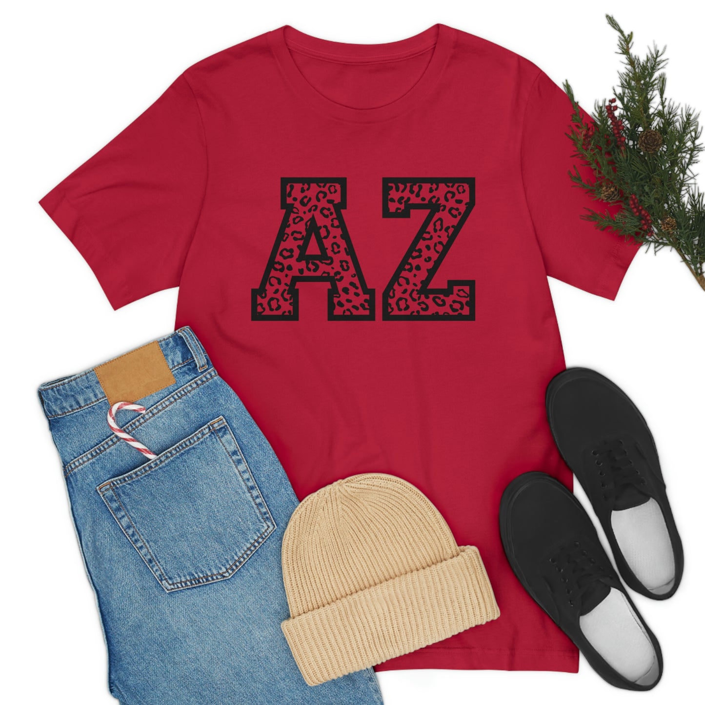 Arizona AZ Leopard Print Unisex Jersey Short Sleeve Tee Tshirt T-shirt