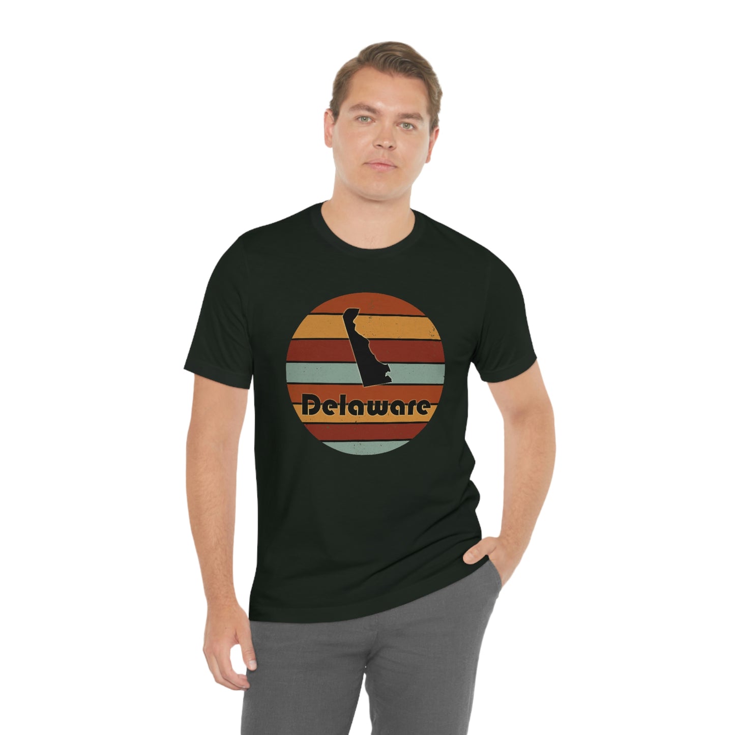 Delaware Retro Sunset Short Sleeve  T-shirt