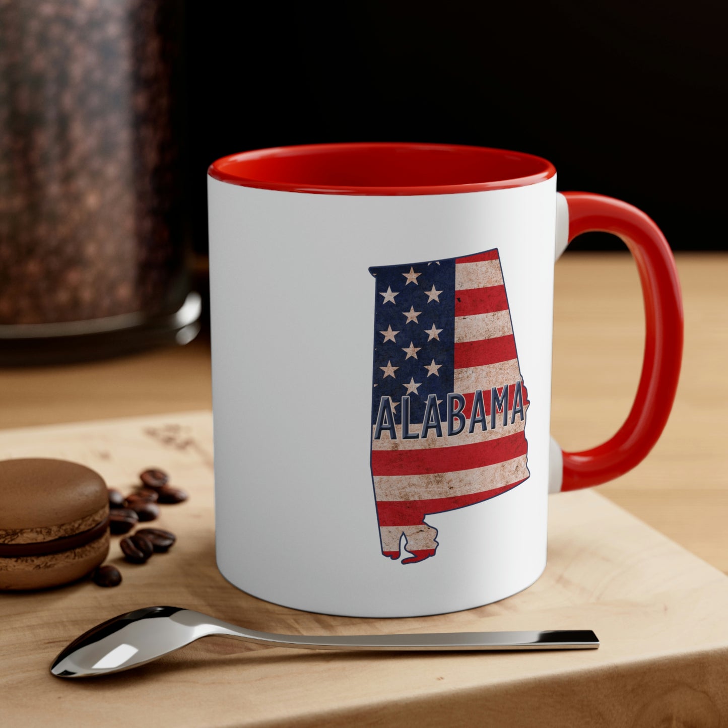 Alabama US Flag Accent Coffee Mug 11oz